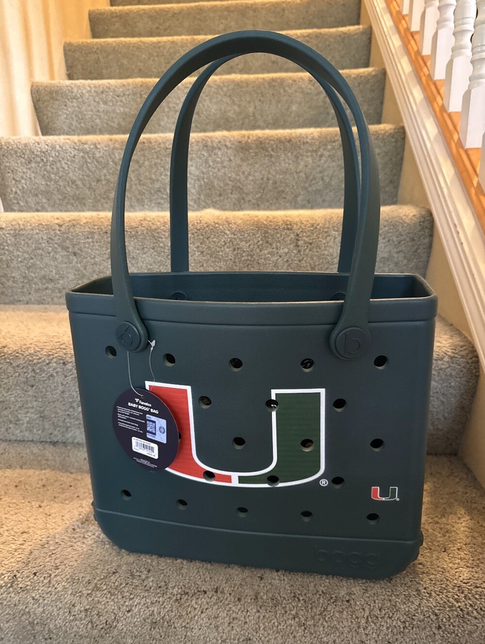 15" University of Miami UM Hurricanes bogg Bag new